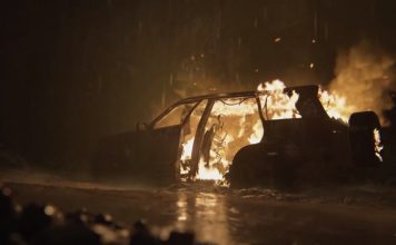 Get In The Holiday Spirit With A Burning Car From The Last Of Us Part II